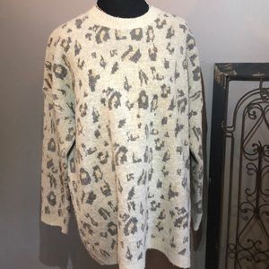 Animal print heavy weight sweater, size small